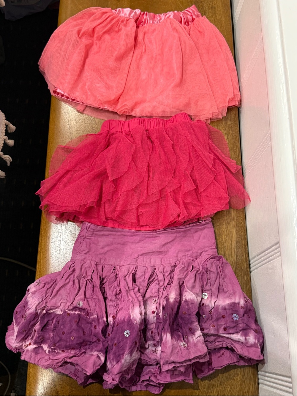 Bundle Lot of 3 18-24m Girls Pink Purple Layered Tulle Skirts Euro Brands
